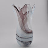 Pale Blue, Black & White Freeform  "Demo" Vase xxv