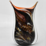 Black and Orange "Cuckoo" Vase