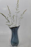 Small Pale Blue and Black "Fishtail" Vase