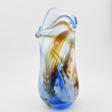 Blue, Brown & White Freeform  "Demo" Vase xxxii