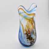 Blue, Brown & White Freeform  "Demo" Vase xxxii