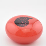 Red and Black "Ammonite" Paperweight ii