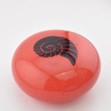Red and Black "Ammonite" Paperweight ii