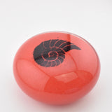 Red and Black "Ammonite" Paperweight ii