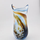 Blue, Brown & White Freeform  "Demo" Vase xxxii