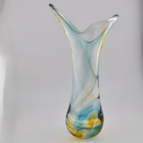 Blue, Amber & White Freeform  "Demo" Vase xxiv