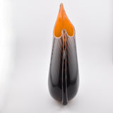 Black and Orange Striped  "Cuckoo" Vase