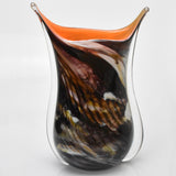 Black and Orange "Cuckoo" Vase