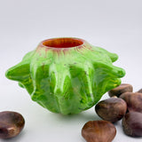 Green and Red Sweet Chestnut Bowl