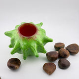 Green and Red Sweet Chestnut Bowl