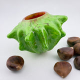 Green and Red Sweet Chestnut Bowl