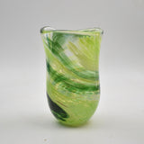 Green and White  Freeform "Demo" Vase (slight second)