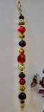 Glass Bead and Silver Bracelet