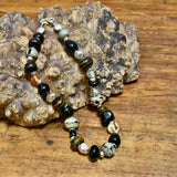 Glass Bead and Silver Necklace xvi