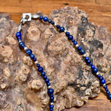 Glass Bead and Silver Necklace xiiv