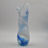 Blue, Turquoise and White  Tall Freeform "Demo" Vase xxi