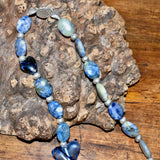 Glass Bead and Silver Necklace xxi