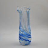 Blue, Turquoise and White Freeform "Demo" Vase xxii