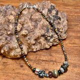 Glass Bead and Silver Necklace xi