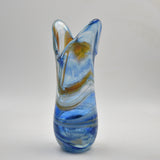 Blue, White and Brown Freeform "Demo" Vase vii