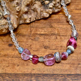 Glass Bead and Silver Necklace xiv