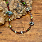 Glass Bead and Silver Necklace vii
