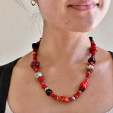 Glass Bead and Silver Necklace vi