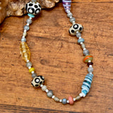 Glass Bead and Silver Necklace iii