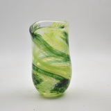Green and White  Freeform "Demo" Vase (slight second)
