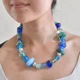 Glass Bead and Silver Necklace xvii