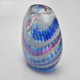 Blue, Pink and White Oval  "Demo" Vase xxxxiv