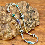 Glass Bead and Silver Necklace iii