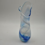 Blue, Turquoise and White  Tall Freeform "Demo" Vase xxi