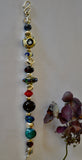 Glass Bead and Silver Bracelet