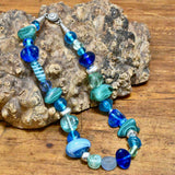 Glass Bead and Silver Necklace xvii