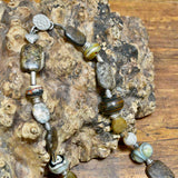 Glass Bead and Silver Necklace xv