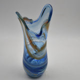 Blue, White and Brown Freeform "Demo" Vase vii