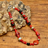 Glass Bead and Silver Necklace vi