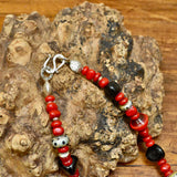 Glass Bead and Silver Necklace vi