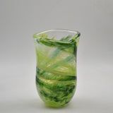 Green and White  Freeform "Demo" Vase (slight second)