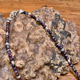 Glass Bead and Silver Necklace xii