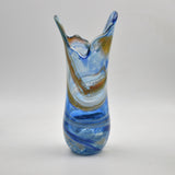 Blue, White and Brown Freeform "Demo" Vase vii
