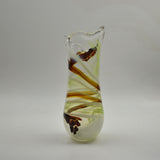 Green, White and Brown  Freeform "Demo" Vase xx