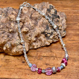 Glass Bead and Silver Necklace xiv