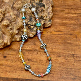 Glass Bead and Silver Necklace iii