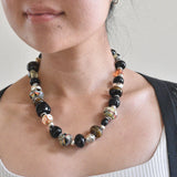 Glass Bead and Silver Necklace xvi