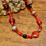 Glass Bead and Silver Necklace vi