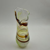 Green, White and Brown  Freeform "Demo" Vase xx