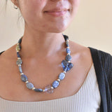 Glass Bead and Silver Necklace xxi