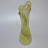 Green & White Tall, Freeform "Demo" Vase